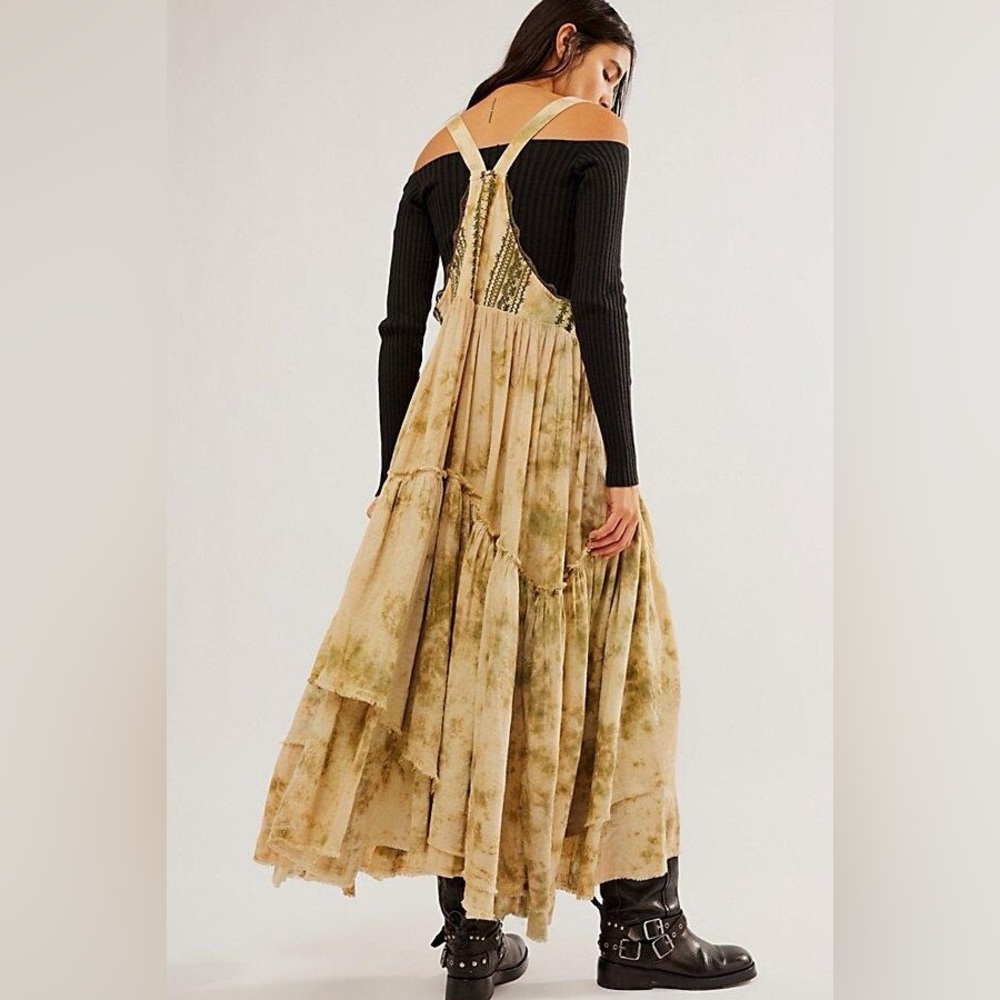 Free People Bali Devon Skirtall in Olive - Picture 3 of 10